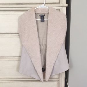 Chelsea & Theodore faux suede and fur vest